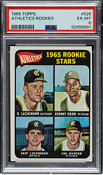 1965 Topps #526 Jim "Catfish" Hunter Rookie PSA EX-MT 6