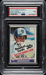 1979 Topps Unopened Cello Pack PSA NM 7 - Paul Molitor on Top