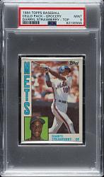 1984 Topps Unopened Grocery Cello Pack PSA MINT 9 - Darryl Strawberry on Top