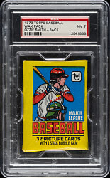 1979 Topps Unopened Wax Pack PSA NM 7 - Ozzie Smith Rookie on Back