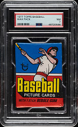 1977 Topps Unopened Wax Pack PSA NM 7