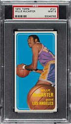 1970-1971 Topps Basketball #141 Willie McCarter PSA MINT 9