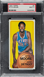 1970-1971 Topps Basketball #9 Otto Moore PSA MINT 9
