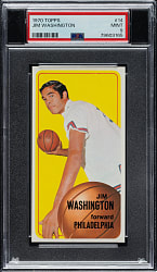 1970-1971 Topps Basketball #14 Jim Washington PSA MINT 9