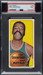 1970-1971 Topps Basketball #162 Fred Crawford Rookie PSA MINT 9