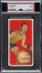 1970-1971 Topps Basketball #131 Jim King PSA MINT 9
