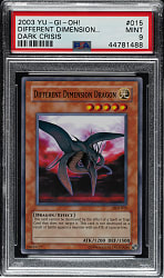2003 Yu-Gi-Oh! Dark Crisis #015 Different Dimension Dragon Super Rare Holographic PSA MINT 9