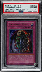 2005 Yu-Gi-Oh! Dark Revelation Volume 1 #EN055 Nightmare Wheel Super Rare Holographic PSA GEM MINT 10