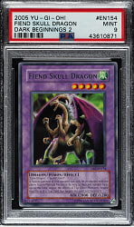 2005 Yu-Gi-Oh! Dark Beginning 2 #EN154 Fiend Skull Dragon Rare PSA MINT 9