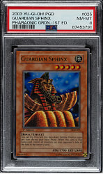 2003 Yu-Gi-Oh! Pharonic Guardian 1st Edition #025 Guardian Sphinx Ultra Rare Holographic PSA NM-MT 8