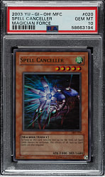 2003 Yu-Gi-Oh! Magician Force #020 Spell Canceller Ultra Rare Holographic PSA GEM MINT 10