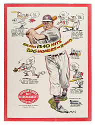 Circa 1947 Johnny Mize Louisville Slugger Stand-Up Advertising Display
