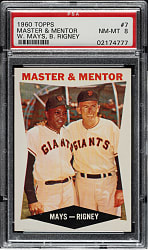 1960 Topps #7 Master & Mentor with Willie Mays PSA NM-MT 8