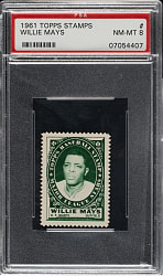 1961 Topps Stamps Willie Mays PSA NM-MT 8