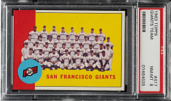 1963 Topps #417 San Francisco Giants Team PSA NM-MT 8