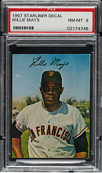 1967 Starliner Decals Willie Mays PSA NM-MT 8