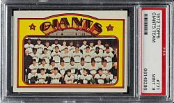 1972 Topps #771 San Francisco Giants Team PSA MINT 9