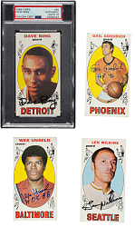 Signed 1969-1970 Topps Basketball Collection (8) Including Gail Goodrich, Dave Bing, and Wes Unseld Rookies