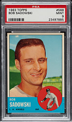 1963 Topps #568 Bob Sadowski PSA MINT 9