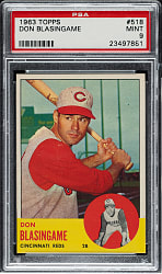 1963 Topps #518 Don Blasingame PSA MINT 9