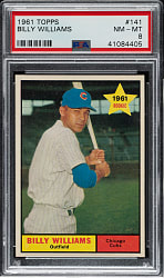 1961 Topps #141 Billy Williams Rookie PSA NM-MT 8