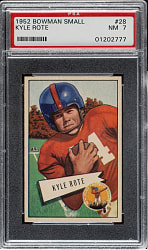 1952 Bowman Small Football #28 Kyle Rote PSA NM 7