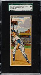 1955 Topps Doubleheaders #127/128 Warren Spahn/Brewer SGC NM+ 86