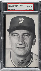 1958 Packard-Bell Giants Hank Sauer PSA MINT 9