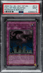 2002 Yu-Gi-Oh! Pharaoh's Servant 1st Edition #012 Call Of The Haunted Ultra Rare Holographic PSA MINT 9