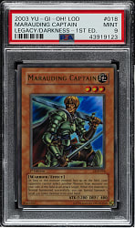 2003 Yu-Gi-Oh! Legacy Of Darkness 1st Edition #018 Maruading Captain Ultra Rare Holographic PSA MINT 9