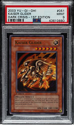 2003 Yu-Gi-Oh! Dark Crisis 1st Edition #051 Kaiser Glider Ultra Rare Holographic PSA MINT 9