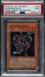 2003 Yu-Gi-Oh! Dark Crisis 1st Edition #006 Guardian Ceal Ultra Rare Holographic PSA MINT 9