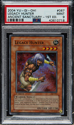 2004 Yu-Gi-Oh! Ancient Sanctuary 1st Edition #067 Legacy Hunter Super Rare Holographic PSA MINT 9