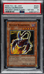 2004 Yu-Gi-Oh! Ancient Sanctuary 1st Edition #020 Needle Burrower Super Rare Holographic PSA MINT 9