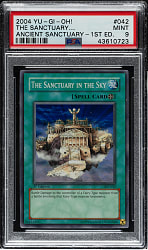 2004 Yu-Gi-Oh! Ancient Sanctuary 1st Edition #042 The Sanctuary In The Sky Super Rare Holographic PSA MINT 9