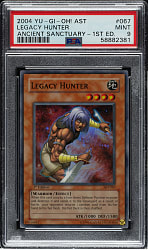 2004 Yu-Gi-Oh! Ancient Sanctuary 1st Edition #067 Legacy Hunter Super Rare Holographic PSA MINT 9