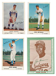 1958 to 1962 Bell Brand Dodgers Collection (38) Including Near-Complete Set