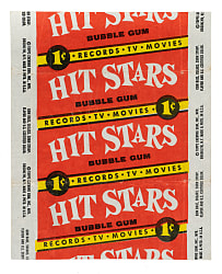 1957 Topps "Hit Stars" Wrapper