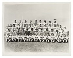 1945 Fleet City Bluejackets Football Team Photograph with Bruiser Kinard and Buddy Young