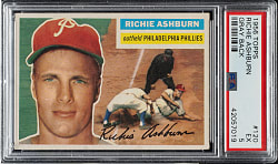 1956 Topps #120 Richie Ashburn Gray Back PSA EX 5
