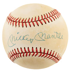 Mickey Mantle Single-Signed Baseball - JSA