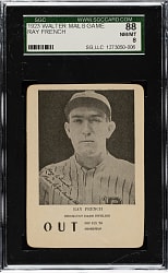 1923 WG7 Walter Mails Game Ray French SGC NM/MT 88