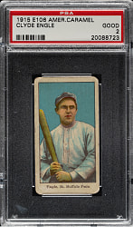 1915 E106 American Caramel Clyde Engle PSA GOOD 2