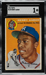 1954 Topps #128 Hank Aaron Rookie SGC POOR 1