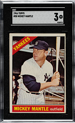 1966 Topps #50 Mickey Mantle SGC VG 3