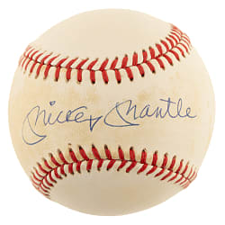 Mickey Mantle Single-Signed Baseball - JSA