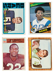 1951 to 1984 Topps, Fleer, and Philadelphia Football Collection (70) Including Joe Namath, Johnny Unitas, and O.J. Simpson