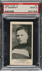 1924-1925 V145-2 William Patterson Hockey #7 Cy Dennen PSA GOOD 2