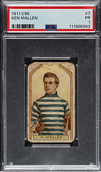 1911-1912 C55 Imperial Tobacco Hockey #7 Ken Mallen PSA POOR 1