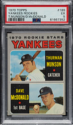 1970 Topps #189 Thurman Munson Rookie PSA EX 5